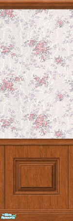 Sims 2 — Flower bedroom - Wall wainscot by spacemouse — Flower bedroom - Wall wainscot
