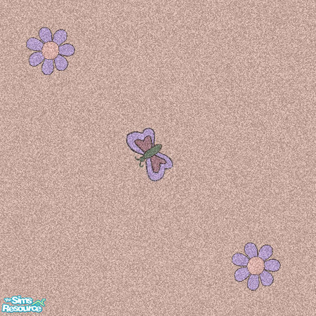 Sims 2 — Embroidered Carpets - Pink by clare030182 — This floor has been especially embroidered to match the murals your