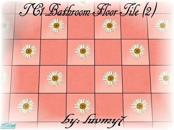 Sims 2 — TC1 Bathroom Set -  Floor Tile (2) by luvmy7 — A nice Floor Tile to match my TC1 Bathroom Set. (2nd in a set of