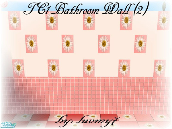 Sims 2 — TC1 Bathroom Set -  Tile Wall (2) by luvmy7 — A nice Tile Wall to match my TC1 Bathroom Set.(2nd in a set of 4