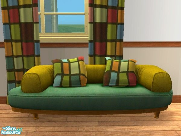 Sims 2 — Retro-Modern Living Loveseat by Audrey_May — 