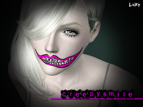 Sims 3 — Creepy Smile by LuxySims3 — Kyary inspired costume makeup for sims 3. Available for female and male,