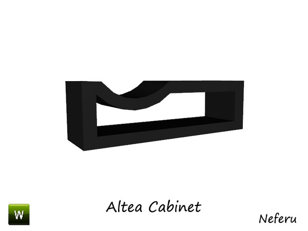 Sims 3 — Altea Cabinet by Neferu2 — Simple and modern design of the Altea collection furniture. By Neferu_TSR