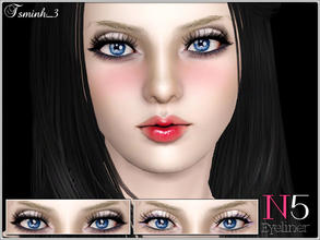 Sims 3 — Eyeliner N5 by TsminhSims — New simple eyeliner for your sims. - Three recolor chanels - Full CAS Thumbnails -