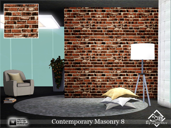 Sims 3 — Contemporary Masonry 8 by Devirose — Very brick,ideal for modern apartments, lofts, or external.