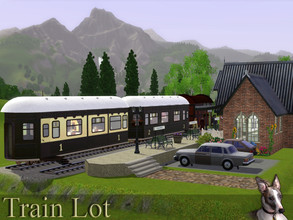Sims 3 — The Cavendish Flier by Cyclonesue — Somebody left a very nice train behind at the station. Your Sims can move