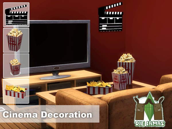 Sims 3 — Cinema Decoration by DieLamas2 — Do you need some extras for your personal cinema? Then this is the perfect
