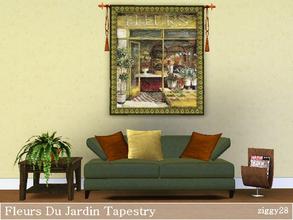 Sims 3 — Fleurs Du Jardin by ziggy28 — This cafe tapestry wall hanging is called Fleurs Du Jardin. French flower shop..