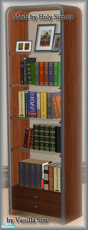 Sims 2 — VS Blue Lynn Bookcase by Vanilla Sim — When you need to study about cooking, mechanics or brushing up on your