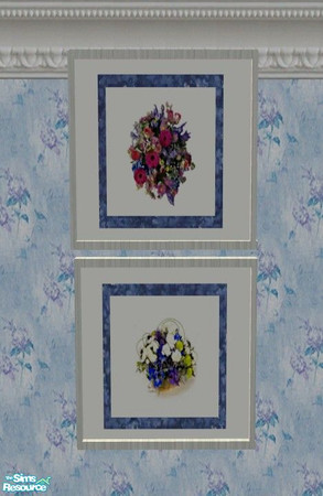 Sims 2 — Repose Living - Picture by Riverwillows — Lovely blues and floral recolor of RICCI2882\'s wonderful Indy Meshes,