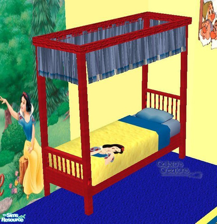 Sims 2 — Calli\'s Snow White canopy bed by Callisto149 — A beautiful canopy bed for your little princess. The canopy