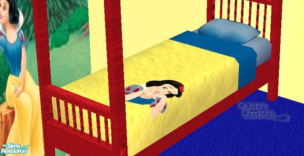 Sims 2 — Calli\'s Snow White bedding by Callisto149 — Pretty Snow White bedding for your little sims Princess