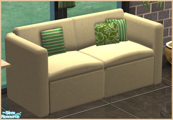 Sims 2 — Myre Living Room - Green - Loveseat by sim_man123 — Green and tan recolor of my Myre Loveseat. Requires that