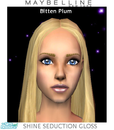 Sims 2 — Shine Seduction Gloss - Bitten Plum by SQK — Gloss based on the Shine Seduction Gloss made by Maybelline.
