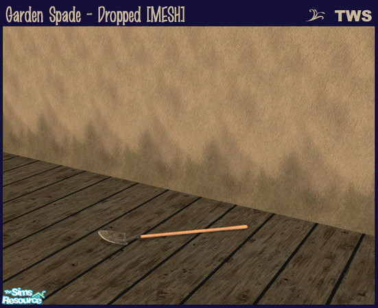 Sims 2 — Garden Spade - Dropped [MESH] by wildstar24 — Garden spade set in dropped position; place anywhere on