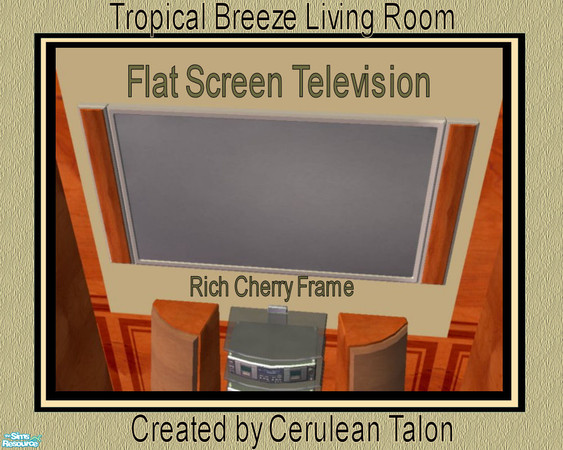 Sims 2 — Tropical Breeze Living Room - Television by Cerulean Talon — Light tropical breezes make this living room a