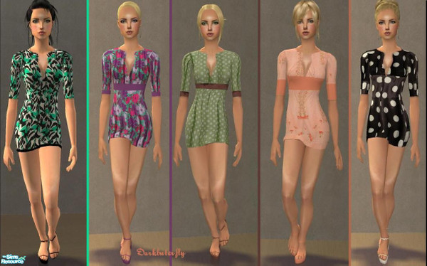 Sims 2 — Set 11  by darkbuterfly — 5 cute outfits for your sim ladies. I hope you like them :) Don't forget to get the
