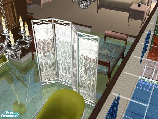 Sims 2 — Olive 4ESF Bath-Screen by brena31 —  The antique bath screen from 4ESF in silver.