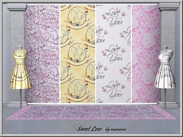 Sims 3 — Sweet Love_marcorse by marcorse — Four themed patterns focussed on St. Valentine's Day.