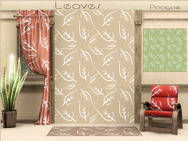 Sims 3 — Leaves by Paogae — Elegant and modern stylized leaves