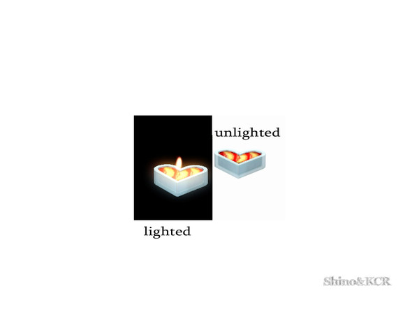 Sims 3 — Valentine 2014 - Candle by ShinoKCR — can be lighted by Sim Glass and Candle recolorable