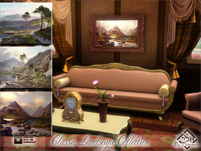 Sims 3 — Classic Landscape Collection by Devirose — A set of three classic paintings, ideal for elegant period
