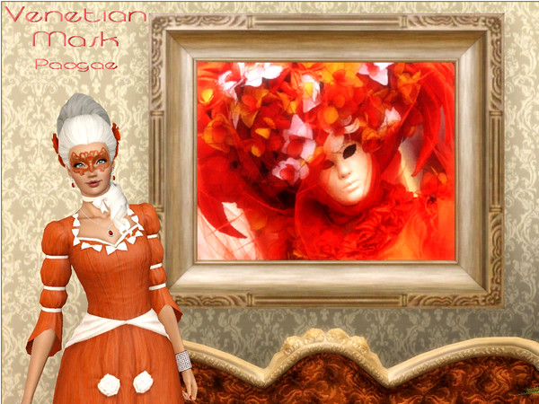 Sims 3 — Venetian Mask by Paogae — A typical mask of Venice Carnival. Many thanks to Metens for the simmie's mask and to