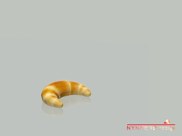 Sims 3 — Baked with Love - Croissant Roll by NynaeveDesign — Located in Decor - Miscellaneous Price: 10 Re-colorable: no