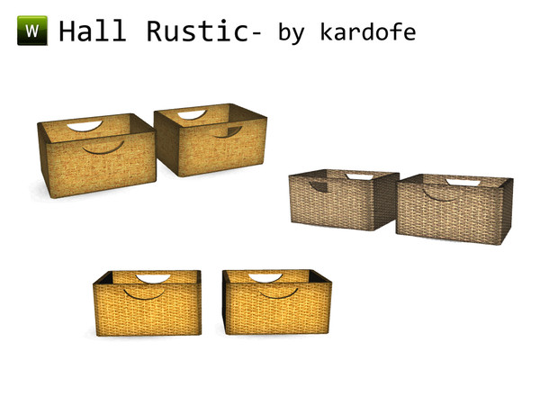 Sims 3 — kar_Rustic hall_coat rack baskets by kardofe — Coat rack baskets by kardofe