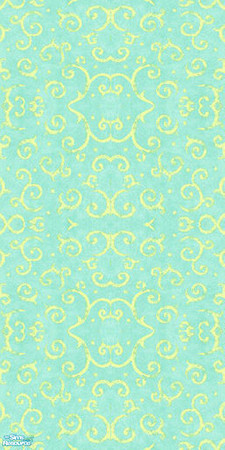 Sims 2 — Wall Lime Scroll Toss by Sheera — Part of my Gradients of Lime Stripes Walls and Floors Set, hope you'll like