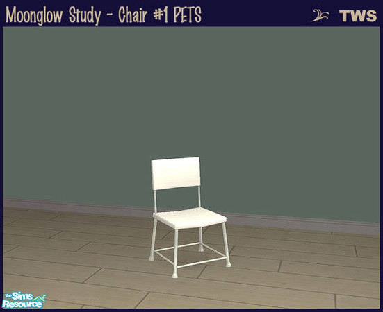 Sims 2 — Moonglow Study - Chair #1 PETS by wildstar24 — Pets-compatible version in white wood.