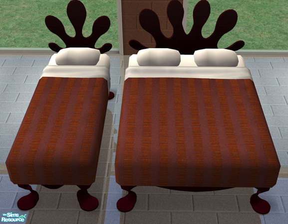 Sims 2 — Bedding Bourbon Street - Russet by spacemouse — Bedding Bourbon Street - Russet