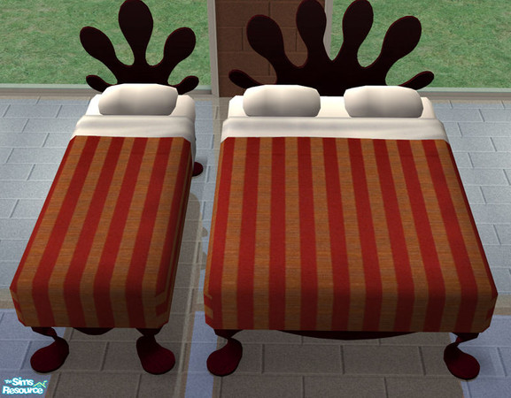 Sims 2 — Bedding Bourbon Street - Flame by spacemouse — Bedding Bourbon Street - Flame