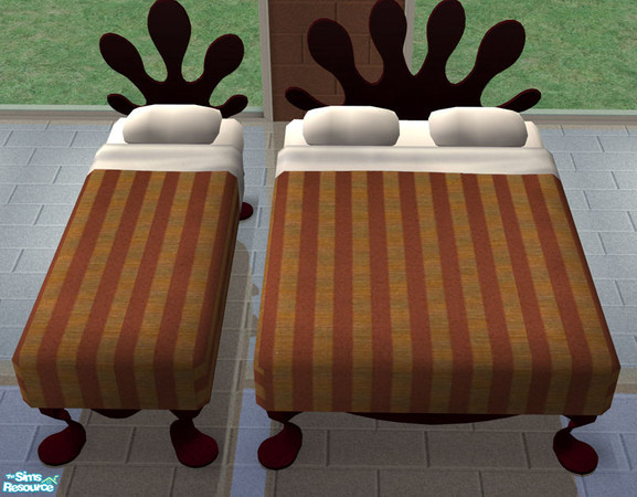 Sims 2 — Bedding Bourbon Street - Cinnamon by spacemouse — Bedding Bourbon Street - Cinnamon