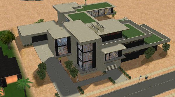 Sims 2 — Futuristic masterpiece by RamboRocky90 — New styled modern home, inspired by Sims 3 to the future expansion