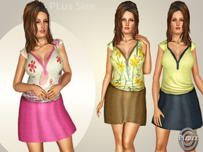 Sims 3 — Ladies Casual Dress by pizazz — A great look for any plus size sim. Feel good about what your wearing everyday