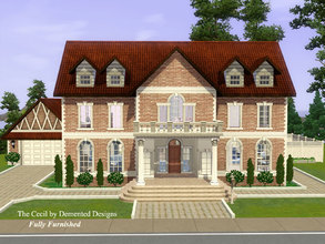 Sims 3 — The Cecil Fully Furnished by Demented_Designs — A mansion furnished with a elegant shabby chic feel that