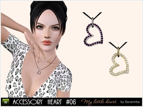 Sims 3 — Accessory Heart #06 by Severinka_ — Pendant for women in the form of heart, accessory series 'My little heart'.