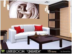 Sims 3 — Livingroom 'Miranda' by Severinka_ — A set of furniture and decor for the living room. Objects made in a