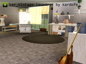 Sims 3 — Vintage laundry by kardofe — Utility room decorated with objects from earlier times, which gives it an elegant