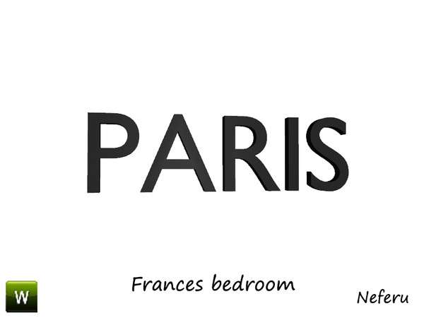 Sims 3 — Frances deco wall by Neferu2 — Deco wall Frances bedroom.By Neferu_TSR