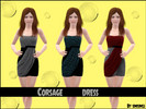 Sims 3 — Corsage dress by Simisims3 — Corsage dress with zipped for YA. Everyday and formal cloth. Made by Simisims3 ---