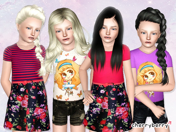 Sims 3 — Spring fashion set 01 [CHILD] by CherryBerrySim — Time for spring! Get Spring fashion set 01 for your stylish
