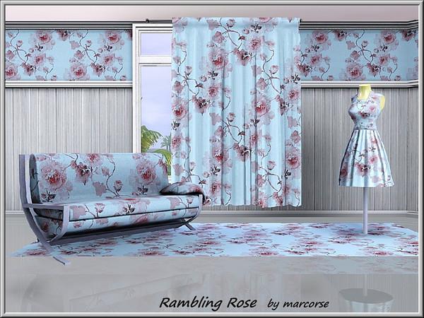 Sims 3 — Rambling Rose_marcorse by marcorse — The softest pink rambling roses, with buds and clinging vines in a romantic