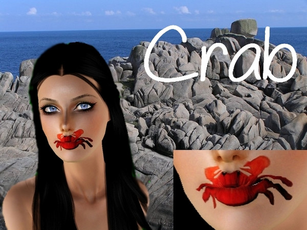 Sims 3 — Crab Lipstick by xLoesje1232 — a crab lipstick by xLoesje123