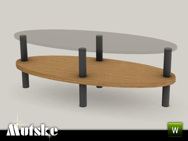 Sims 3 — Revel Coffeetable Oval by Mutske — This coffeetable is part of the Revel Living. Environment 2. 3 Recolorable