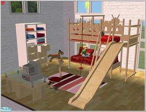 Sims 2 — kids room by Birgit43 — kids room objects with gullibo adventure bunk bed place the mattress with