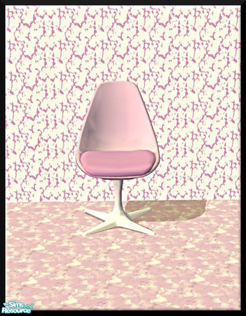 Sims 2 — Pink Study - Chair by elainearora — This is a chair made to match my Pretty Pink Walls& Floors set though
