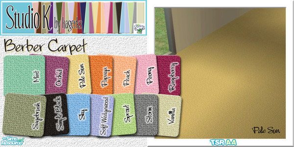 Sims 2 — Studio K Berber Carpet_02 by StudioKhagerks — 15-28 of 28 colors. Can be found under Carpet. Coordinates with