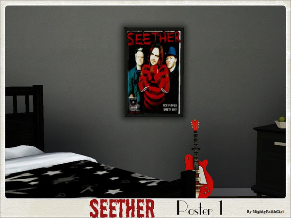Sims 3 — Seether Poster 1 by mightyfaithgirl — Delight your teen and rocker Sims with this poster of rock band Seether!